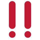 双感叹号emoji素材一 160x160像素
