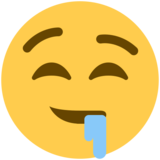 流着口水的脸emoji素材一 160x160像素