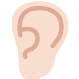 耳朵：浅肤色emoji素材一 160x160像素