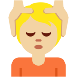 按摩者：中浅肤色emoji素材一 160x160像素