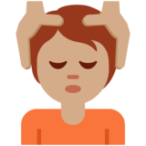 按摩者：中等肤色emoji素材一 160x160像素