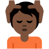 按摩者：深色肤色emoji素材一 160x160像素