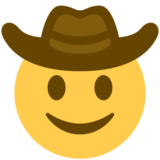 牛仔帽脸emoji素材一 160x160像素