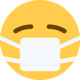 带口罩的脸emoji素材一 160x160像素
