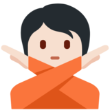 打“不手势”的人：浅肤色emoji素材一 160x160像素