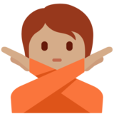 打“不手势”的人：中等肤色emoji素材一 160x160像素