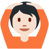 做“好”手势的人:肤色浅emoji素材一 160x160像素