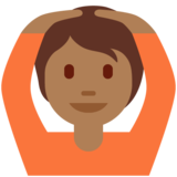 做“好”手势的人：中等深色肤色emoji素材一 160x160像素