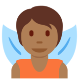 仙女：中黑肤色emoji素材一 160x160像素