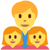 家庭：男人，女孩，女孩emoji素材一 160x160像素