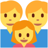 家庭:男人,男人,女孩emoji素材一 160x160像素