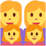 家庭：女人，女人，女孩，女孩emoji素材一 160x160像素