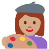 女艺术家：中等肤色emoji素材一 160x160像素
