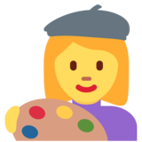 女艺术家emoji素材一 160x160像素