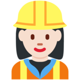 女建筑工人:浅肤色emoji素材一 160x160像素