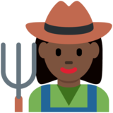 女农夫：深色肤色emoji素材一 160x160像素