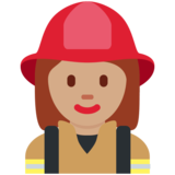 女消防员：中等肤色emoji素材一 160x160像素