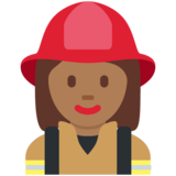 女消防员：中黑肤色emoji素材一 160x160像素