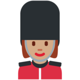 女警卫：中等肤色emoji素材一 160x160像素