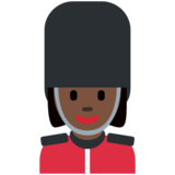 女警卫：深色肤色emoji素材一 160x160像素