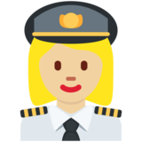 女飞行员：中浅肤色emoji素材一 160x160像素