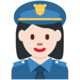 女警官：浅肤色emoji素材一 160x160像素