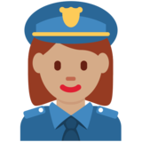 女警官：中等肤色emoji素材一 160x160像素