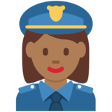女警官：中黑肤色emoji素材一 160x160像素