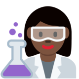 女科学家：深色肤色emoji素材一 160x160像素