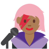 女歌手：中黑肤色emoji素材一 160x160像素