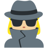 女侦探：中等浅肤色emoji素材一 160x160像素