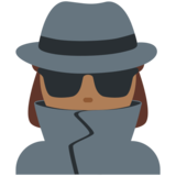 女侦探：中黑肤色emoji素材一 160x160像素