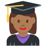 女学生：中黑肤色emoji素材一 160x160像素
