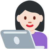 女工程师：浅肤色emoji素材一 160x160像素