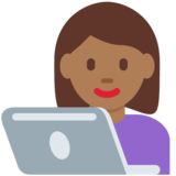 女工程师：中黑肤色emoji素材一 160x160像素