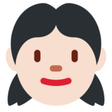 女孩：浅肤色emoji素材一 160x160像素