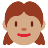 女孩：中等肤色emoji素材一 160x160像素