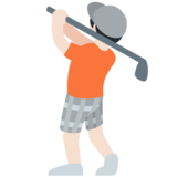 个人高尔夫：浅肤色emoji素材一 160x160像素