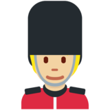 警卫：中浅肤色emoji素材一 160x160像素