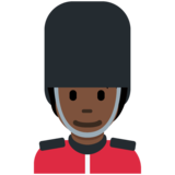警卫:深色肤色emoji素材一 160x160像素