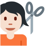 理发师：浅肤色emoji素材一 160x160像素