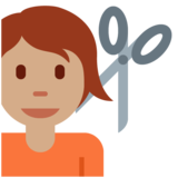 理发师：中等肤色emoji素材一 160x160像素