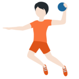 手球运动员:浅肤色emoji素材一 160x160像素