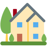 带花园的房子emoji素材一 160x160像素