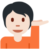 单手举起的人：浅肤色emoji素材一 160x160像素