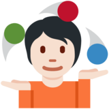 玩杂耍的人:浅肤色emoji素材一 160x160像素
