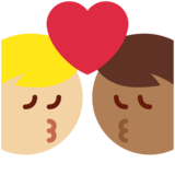 亲吻: 男人男人中等-深肤色中等-浅肤色emoji素材一 160x160像素