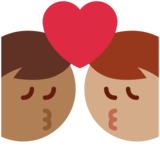 亲吻: 男人男人中等肤色中等-深肤色emoji素材一 160x160像素