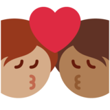 亲吻: 成人成人中等-深肤色中等肤色emoji素材一 160x160像素