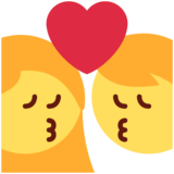 吻：女人，男人emoji素材一 160x160像素